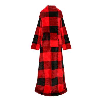 Ready To Ship Snuggie Flannel TV Wearable Blanket With Sleeve For Adult