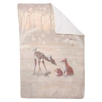 Chinese Manufacture Unique Design Warm Linen Ultra Soft Deer Print Blanket for Winter Christmas Gift